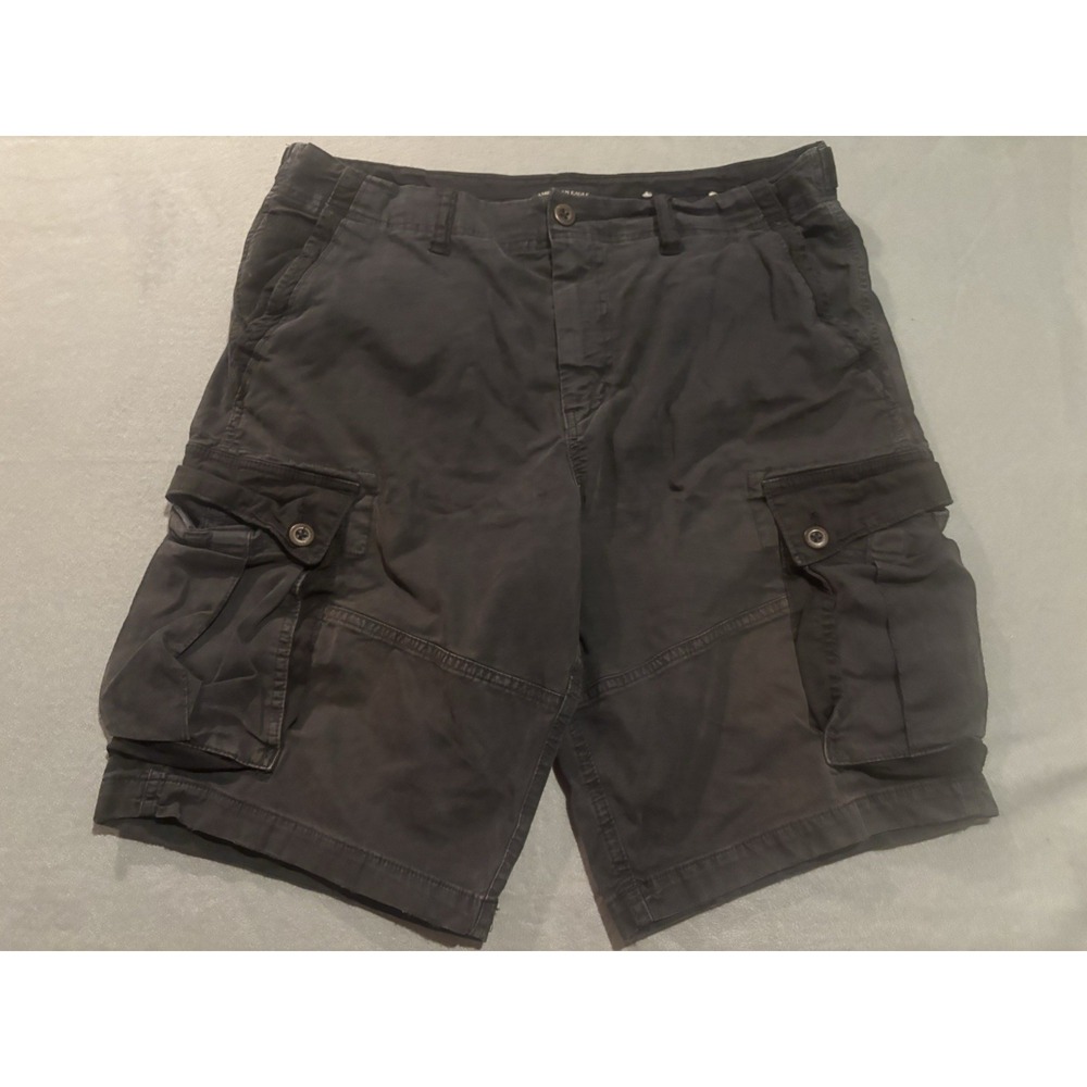 American Eagle Cargo Shorts Men's 36 Next Level Flex Faded Black Outdoor Utility